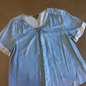 Lucky Brand chambray denim Top